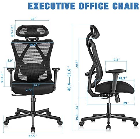 SUNNOW Ergonomic Office Chair, Mesh Computer Desk Chair , High Back Executive Task Chair - image 8