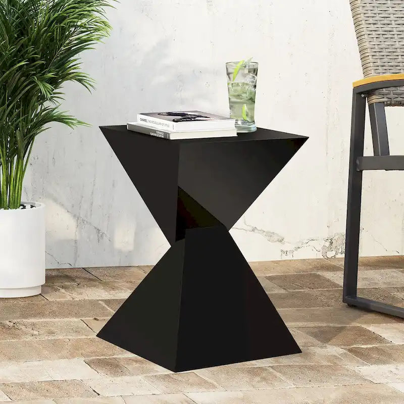 Contemporary Acrylic Accent End Table for Outdoor Use - Dimensions: 18.11"H x 12.6"W x 12.6"L - image 10