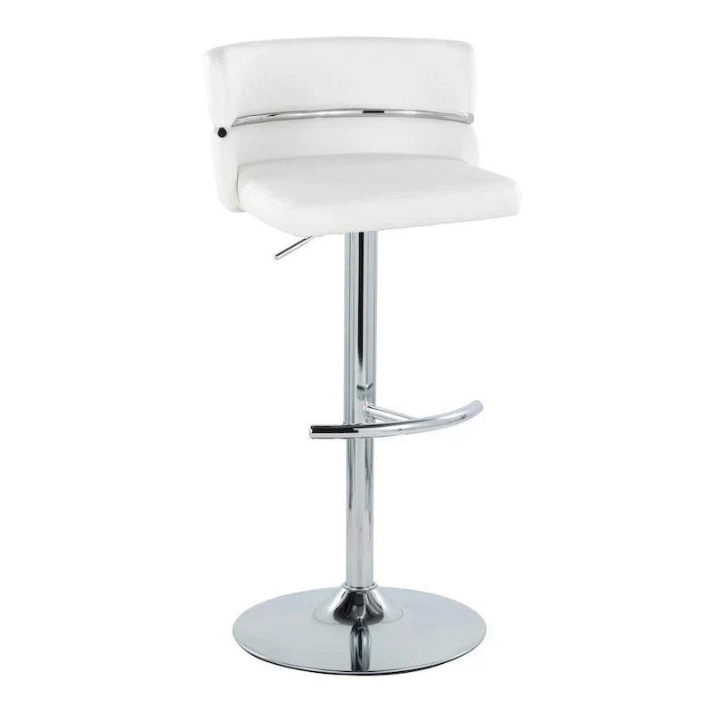 Set of 2 Silver Orchid Lena Adjustable Bar Stools with Rounded T Footrest - image 27