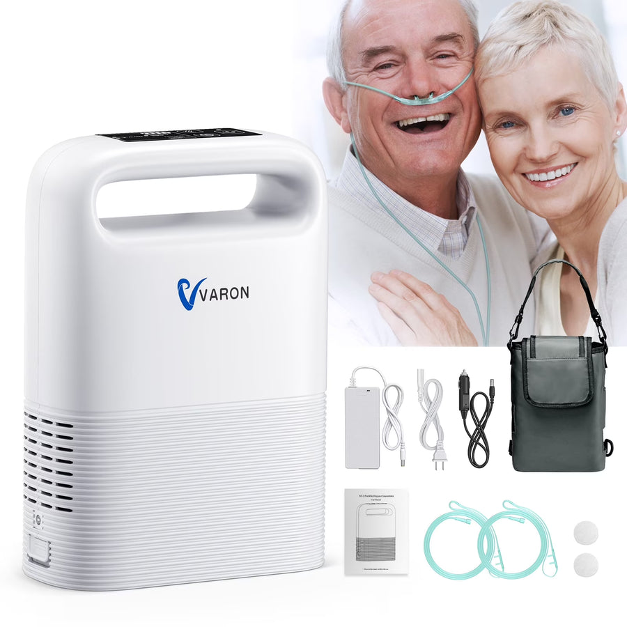 BESRTWE 1-6Levels Oxygen Tube Machine for Home Use, Portable Travel use Bag, 93%,pulso-Flujo, 4.85lbs, ac/dc recharged battery - image 1