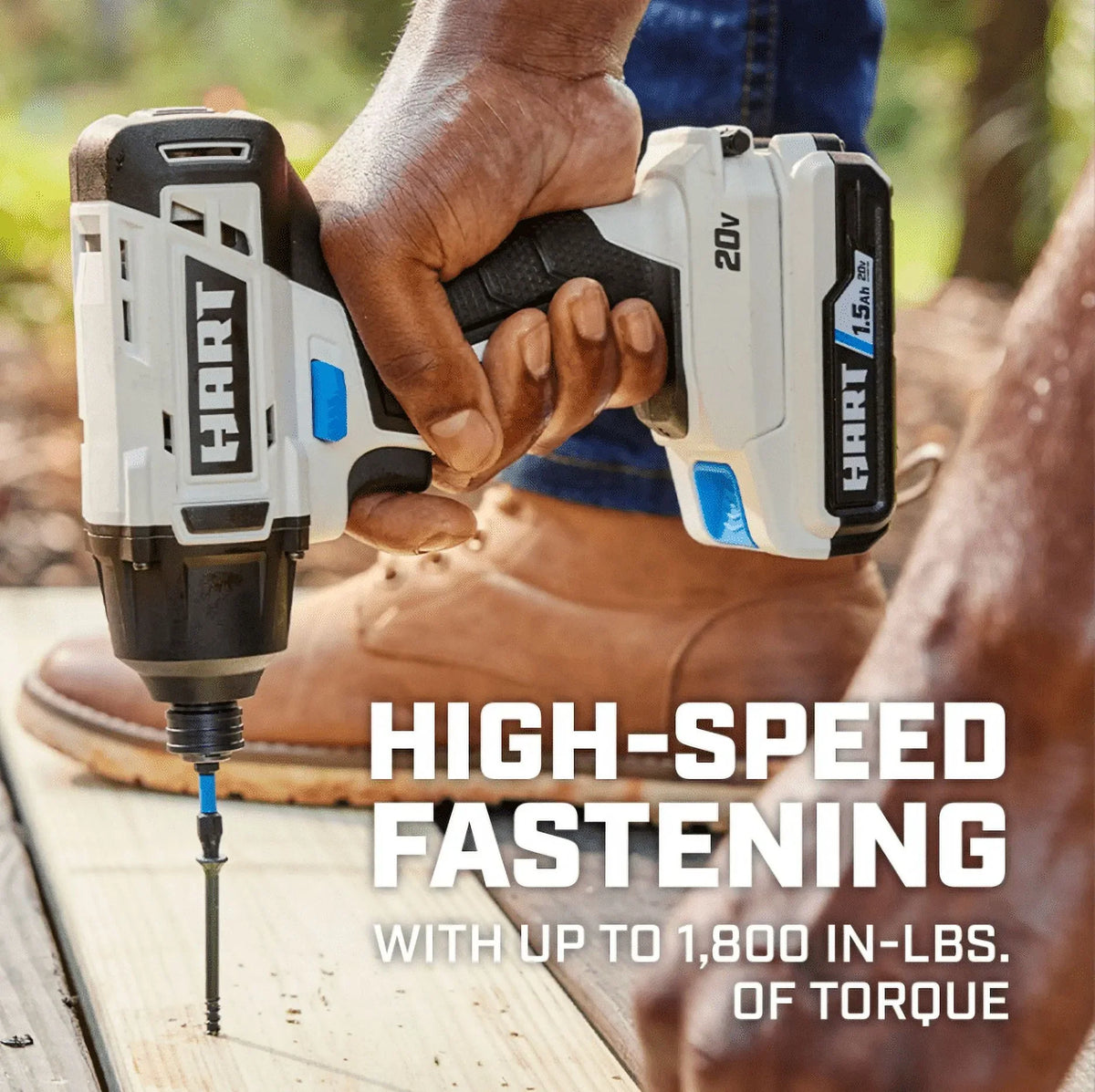 HART 20-Volt Cordless 1/4" Hex Chuck Impact Driver Kit, (2) 1.5Ah Lithium-Ion Batteries, Gen 2 - image 3