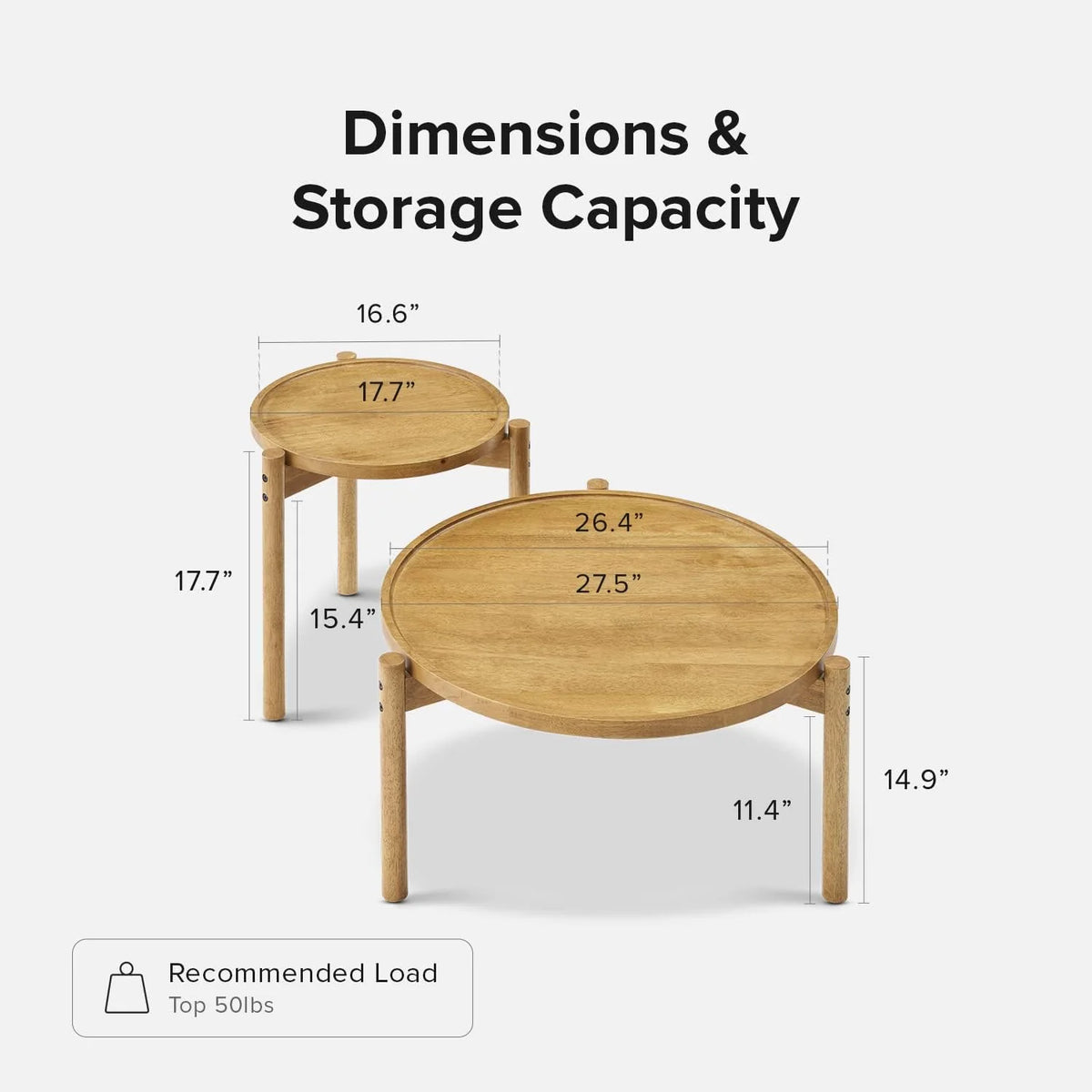 Mopio Ensley Mid Century Modern Rectangle Coffee Table with Dual Storage Shelf, Wood Slat Sliding Door, & Rounded Edge Protection for Living Room, Walnut Grain - image 11