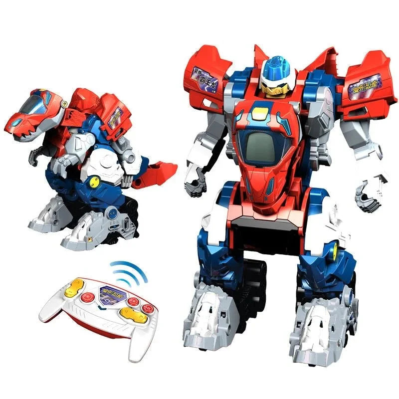 One-key Deformation Dinosaur Robot With Sound and Llight Music Dinosaur knowledge Remote Control Dinosaur RC Robot Toy Children - image 5