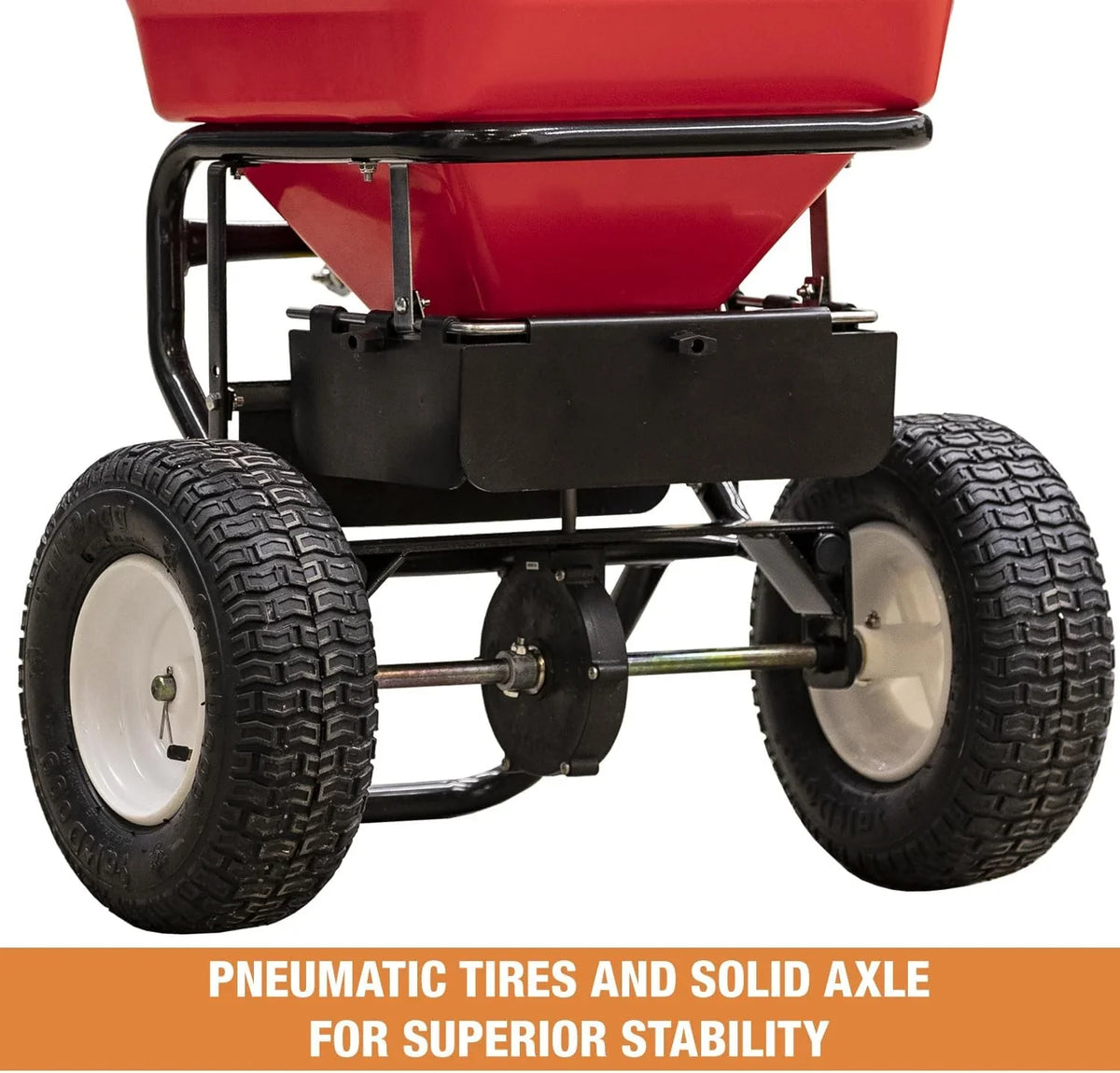 Walk Behind Push Spreader, 100lb Capacity, For Salt, Ice & Snow Melt, Included Grate & Cover With Enclosed Gearbox for Protection. - image 8
