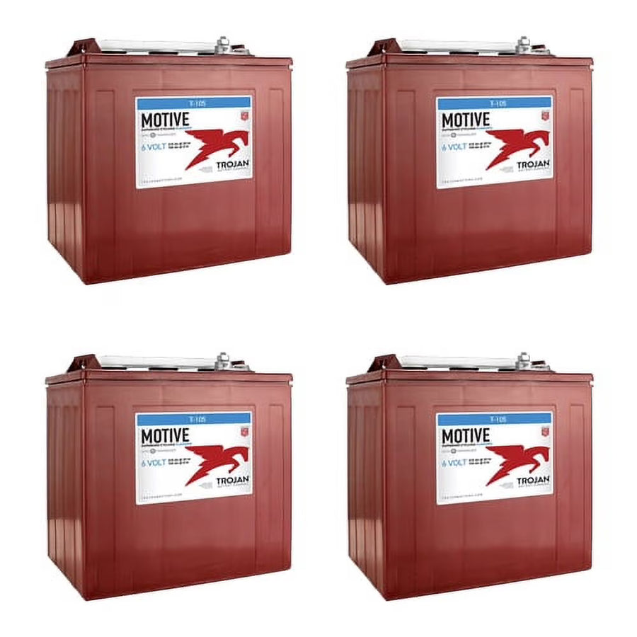 Trojan T - 105 - 6V 225ah Deep Cycle Golf Cart Batteries (Pack of 4) - image 1