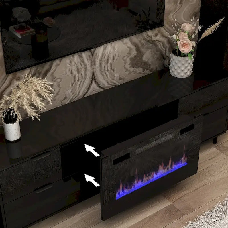Remote-Controlled Electric Fireplace TV Stand Entertainment Center - image 11