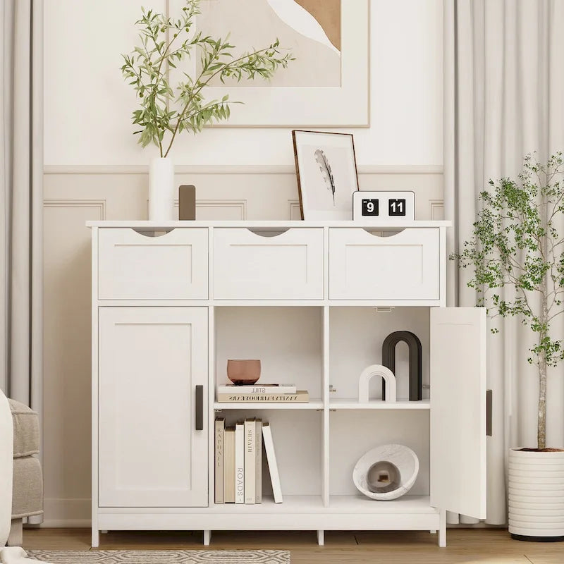 Roomfitters Morden Buffet Sideboard Cabinet with Doors and Drawers - Stylish Coffee Bar and Storage Solution - image 14