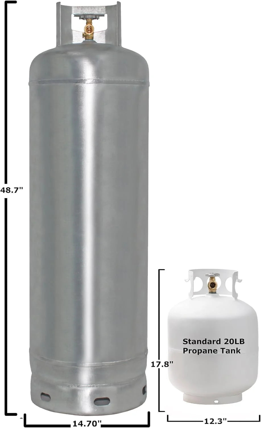 100Lb Steel Propane Tank Cylinder with Pol Valve - image 9
