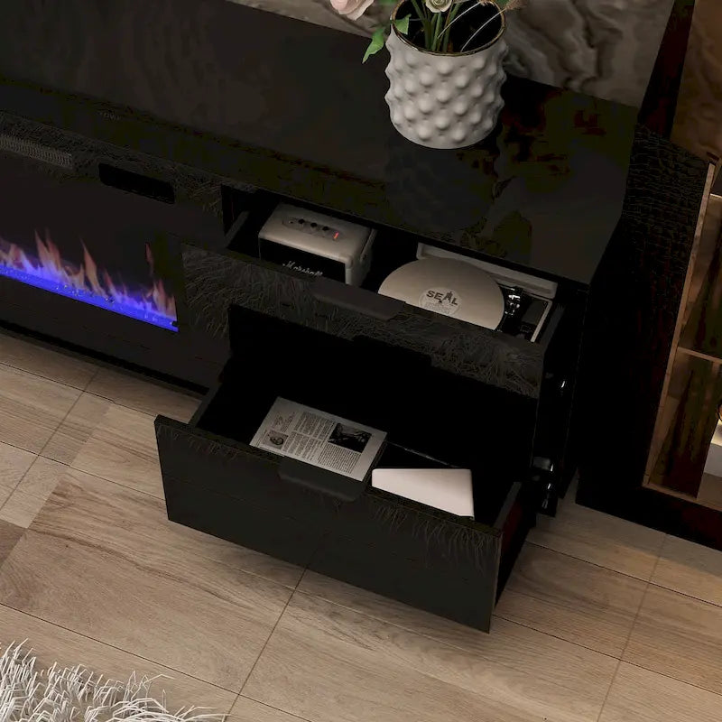 Remote-Controlled Electric Fireplace TV Stand Entertainment Center - image 16