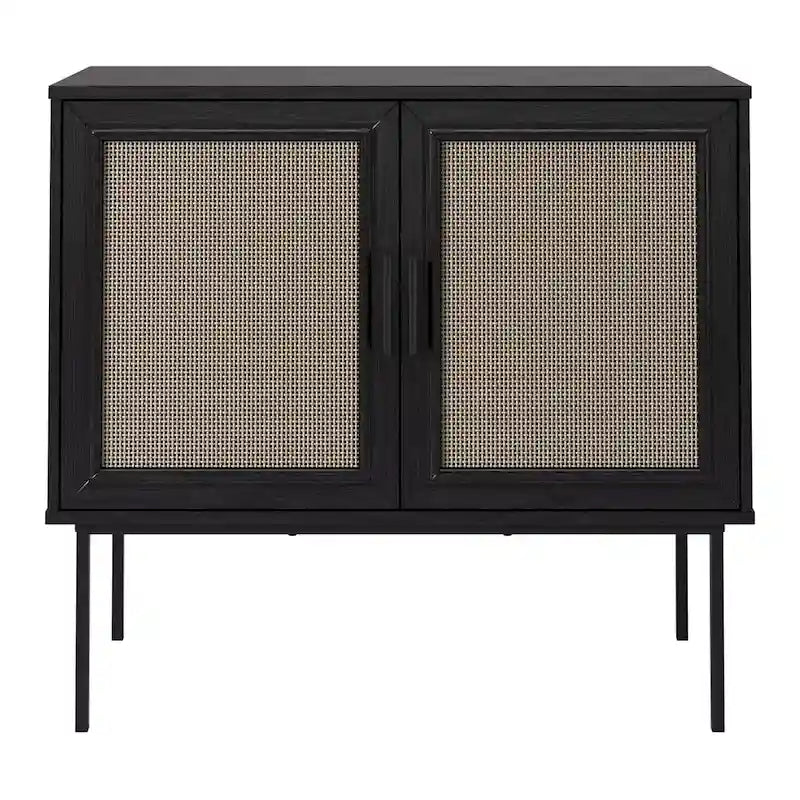 2-Door Rattan Storage Cabinet with Sideboard Design - image 15