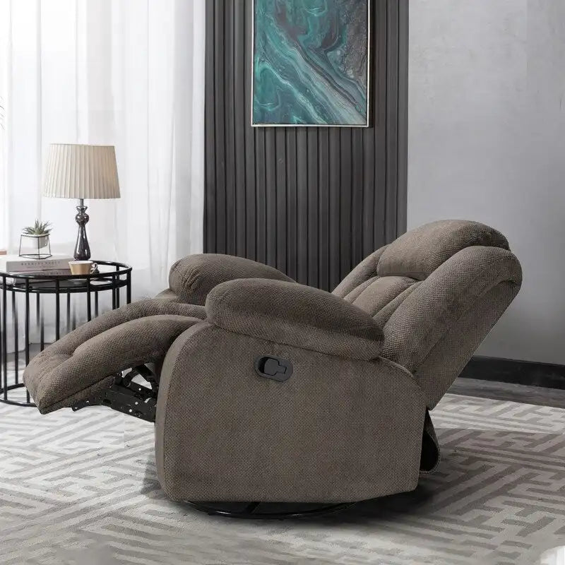 Upholstered Recliner with Rocking and Swiveling Features - image 16