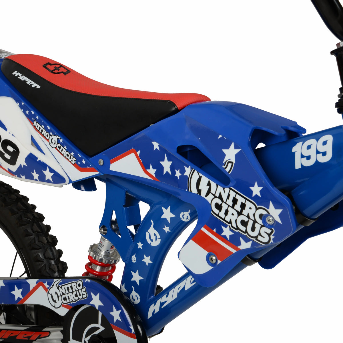 16" Hyper Bicycles Nitro Circus Motobike, Blue, Unisex, Child, Kids Age 4-8 Years - image 3
