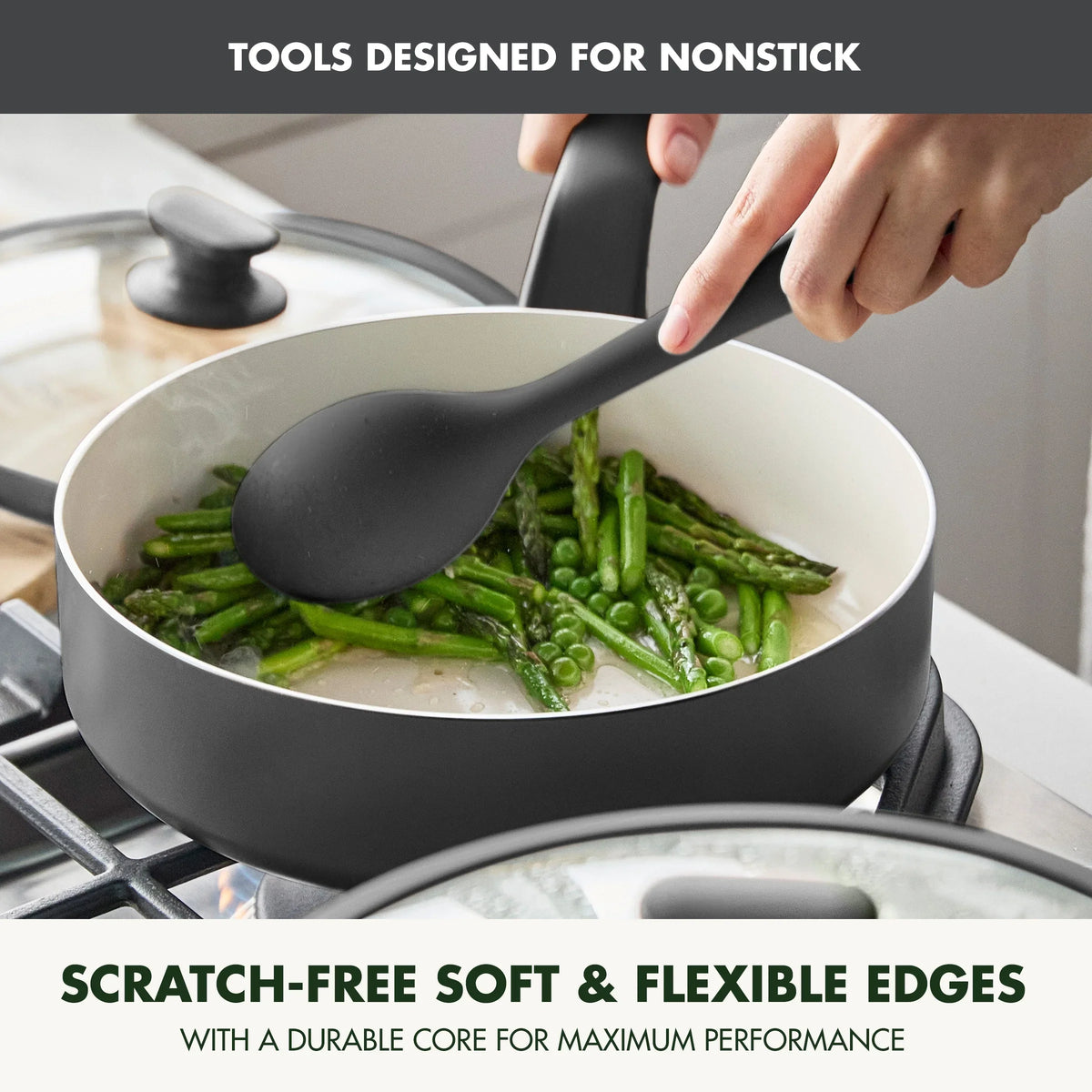 GreenPan Essence 17-Piece Ceramic Nonstick Cookware -C Toxin-Free, Dishwasher & Oven Safe, Green - image 9
