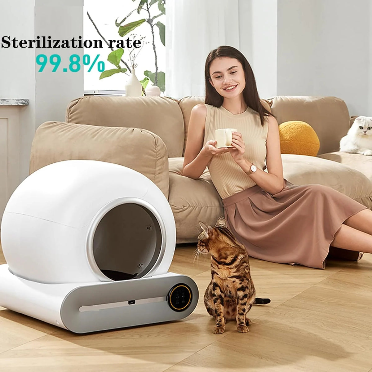 Self-Cleaning Cat Litter Box, Smart Cat Litter Cleaning Robot with APP Control, Automatic Cat Litter Box, Secure Alert/Health Monitor/Ionic Deodorizer/for Multiple Cats Updated - image 10