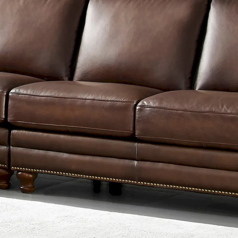 Hydeline Belfast L-Shaped Sectional Sofa in Top Grain Leather - image 5
