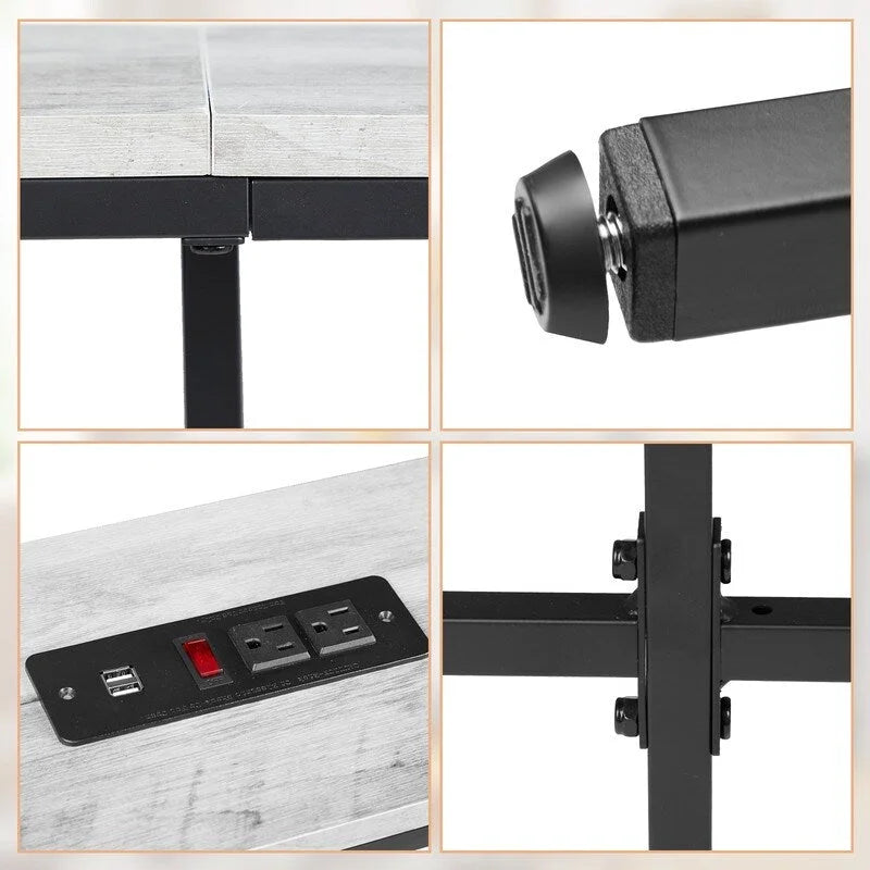 70.9-Inch Console Table with Dual Power Outlets and USB Ports - Slim Entryway and Sofa Table for Living Room - image 10