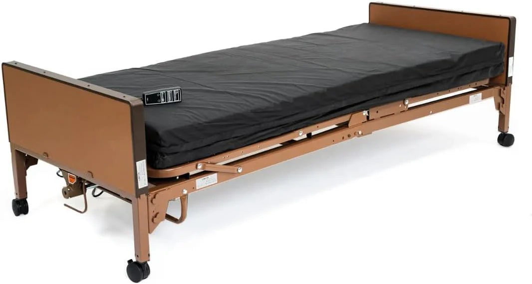 Fully Electric Hospital Bed Set, Foam Mattress, Half Rails - image 7