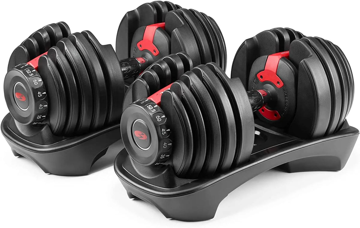552 Adjustable Dumbbells Pair, 5-52.5 lbs, Space-Saving Home Gym Equipment - image 1
