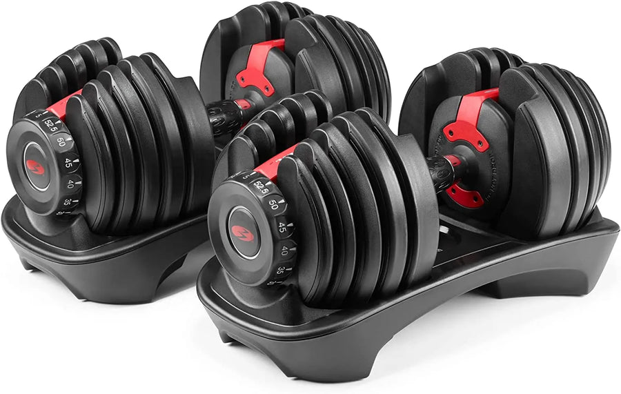 552 Adjustable Dumbbells Pair, 5-52.5 lbs, Space-Saving Home Gym Equipment - image 1