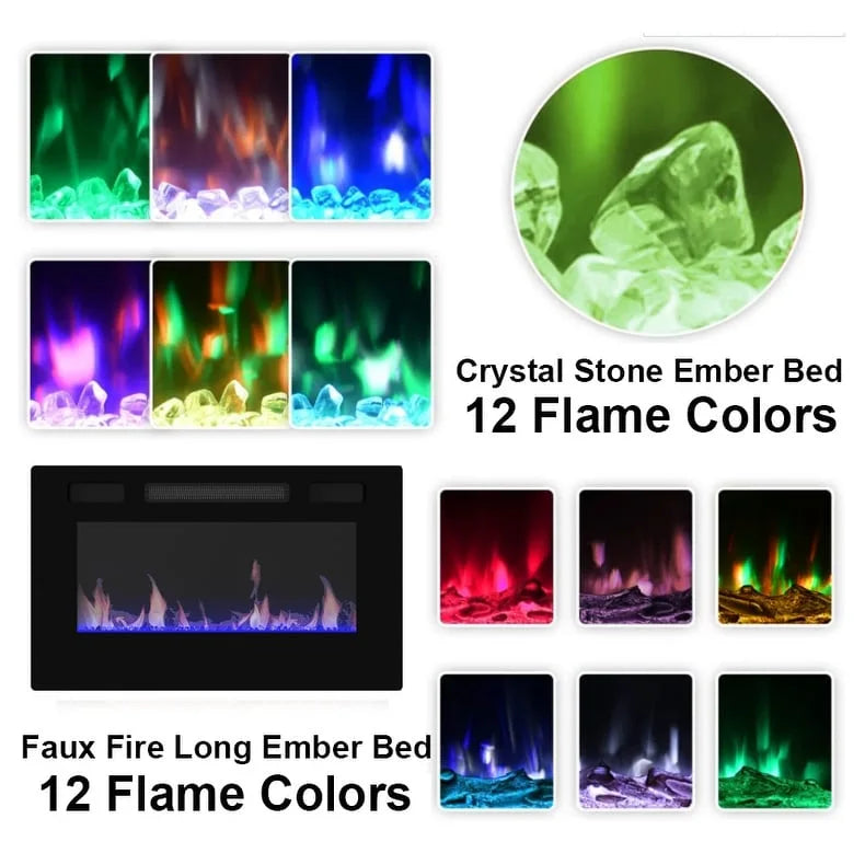 Remote-Controlled Electric Fireplace TV Stand Entertainment Center - image 33