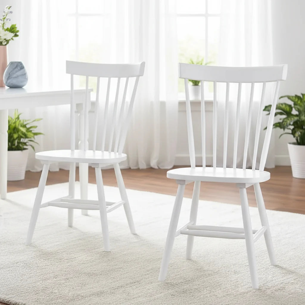 Set of 2 Venice Solid Wood Spindle Dining Chairs by Simple Living - image 5