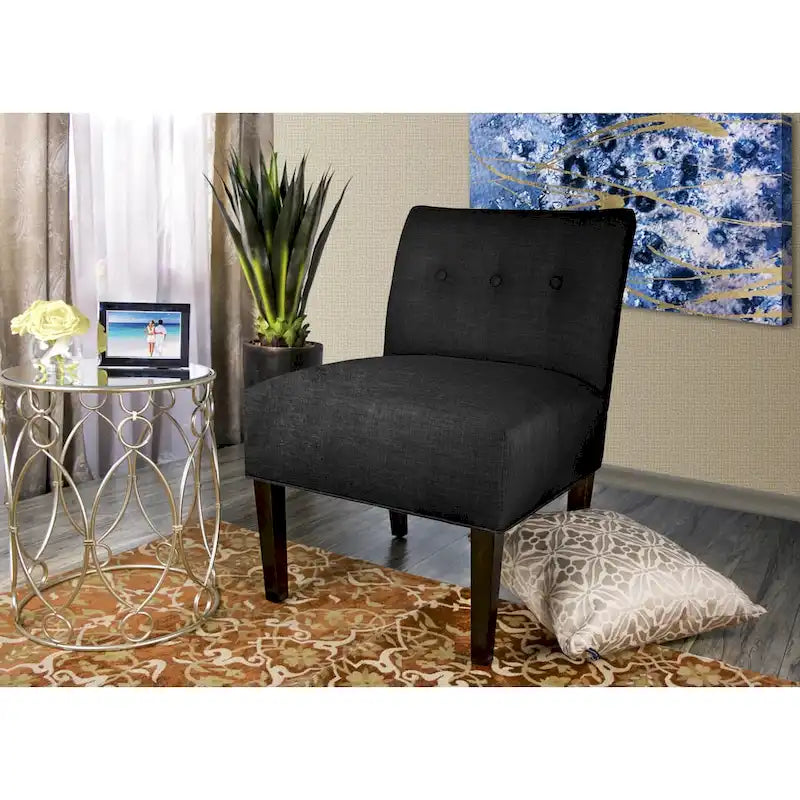 MJL Furniture Obsession Brownstone Button-Tufted Accent Chair (AS IS) - image 4