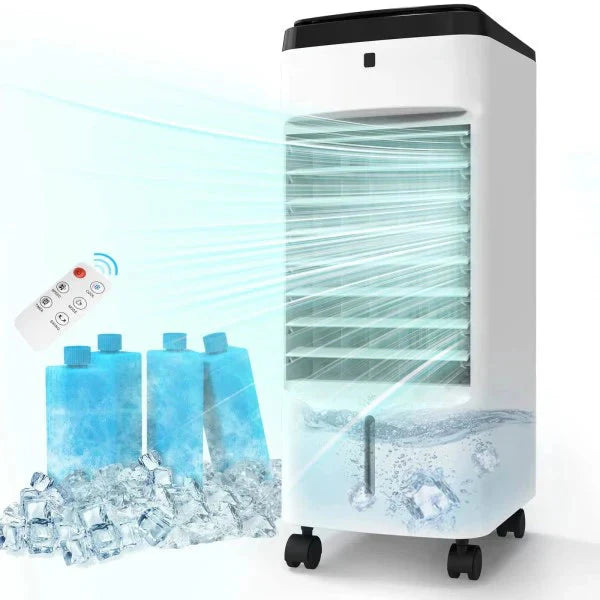 Seeper Evaporative Cooler Portable - 4 in 1 Air Conditioner Fan 70 Wide Oscillating Air Cooler 3 Speeds Room Cooler Water Tanks Washable 12H Time - image 1
