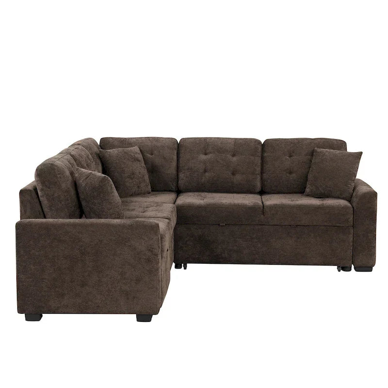 Roomfitters L-Shaped Pull-Out Sofa Bed with Wheels, USB Ports, and Power Outlets – Versatile Sleeper Sofa for Ultimate Living Room Comfort - image 22