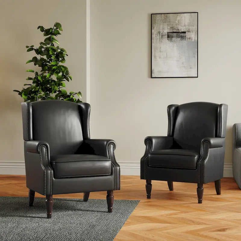 Pair of Stylish Upholstered Accent Chairs with Patterns for Living Room - image 26