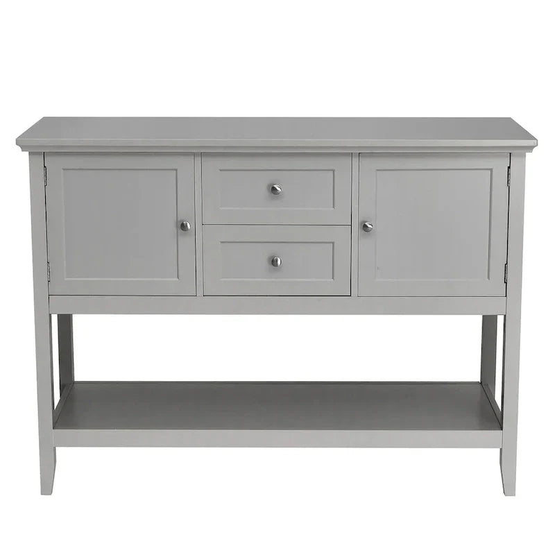 Modern Wooden Sideboard Buffet Cabinet with Drawers & Open Shelf - image 16