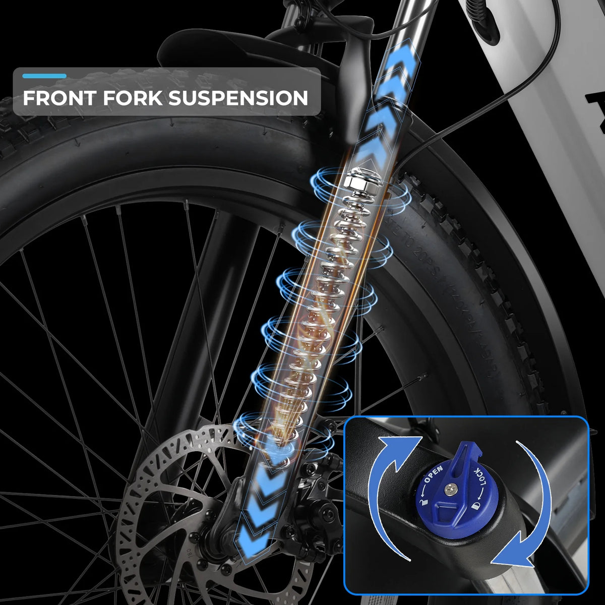 ANCHEER Electric Bike for Adults Peak 1000W Electric Bicycle 48V 15AH Battery Electric Bike 26" x 4.0" Fat Tire - image 18