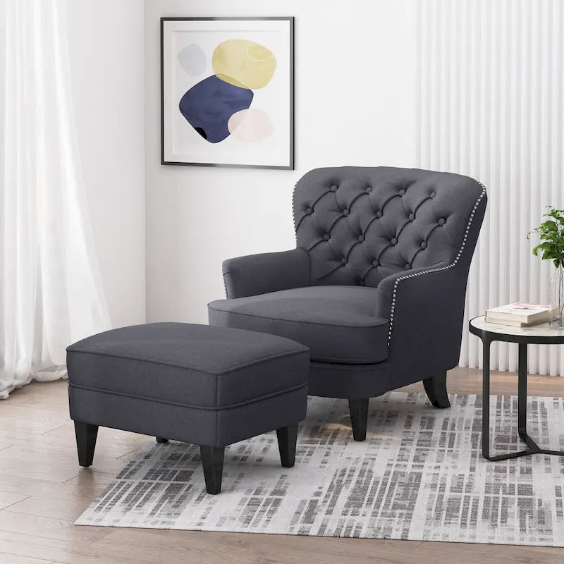 Christopher Knight Home Correia Club Chair and Ottoman Duo - image 1