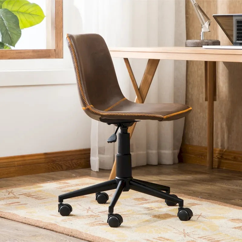 Roundhill Furniture Cesena 360° Swivel Office Chair with Faux Leather and Air Lift - image 6
