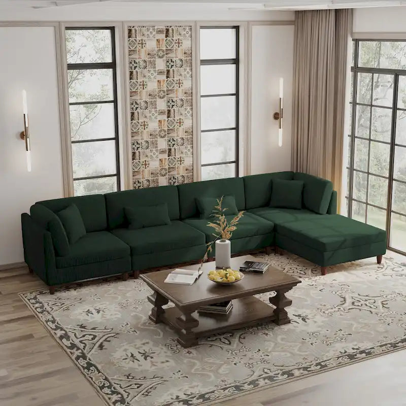 Modular Sectional Sofa with Ottoman and Configurable Design - image 33