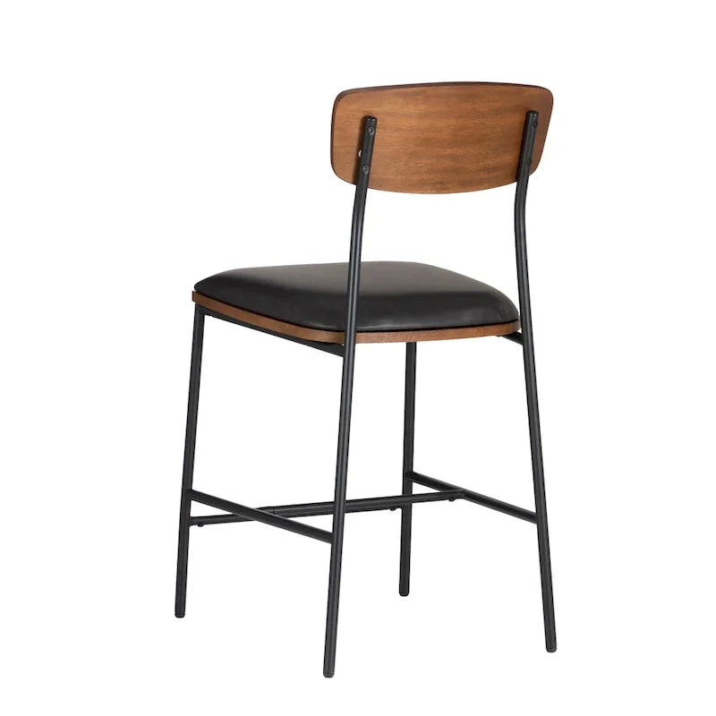 Lowrey 25-Inch Counter Stool with Metal Frame and Faux Leather Upholstery - image 6