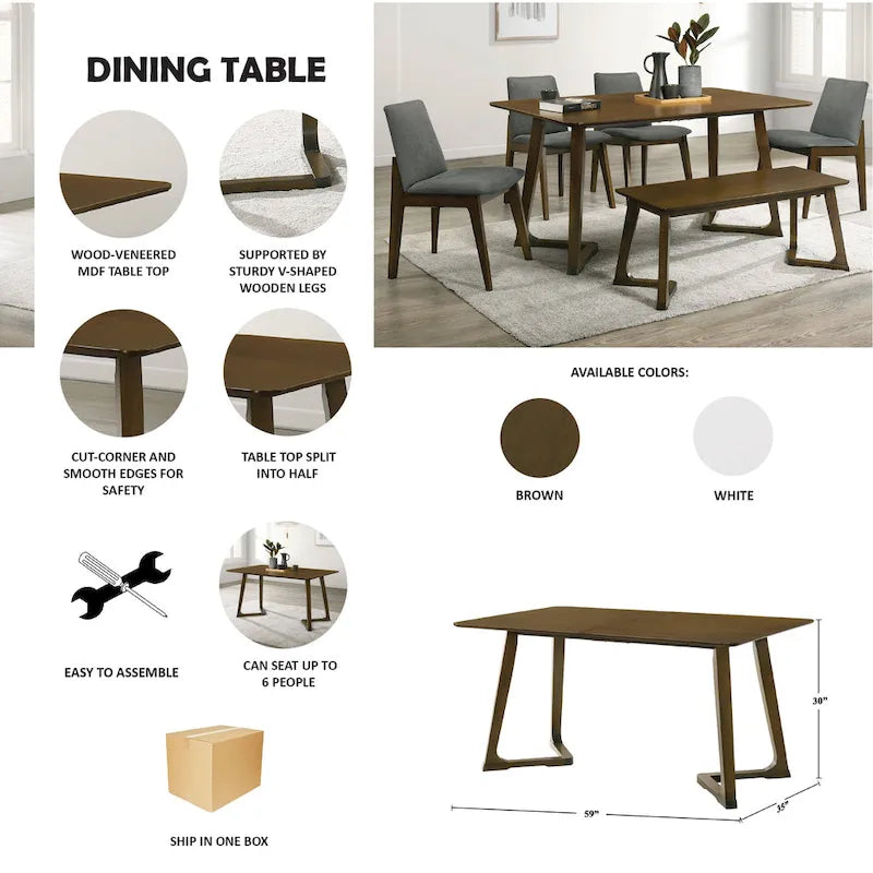 CraftPorch Retro-Inspired Mid-Century Dining Table - image 13