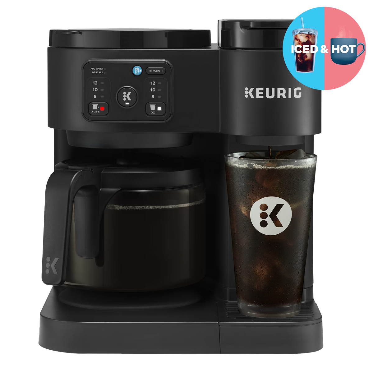 Keurig K-Duo Essentials, Hot & Iced Single-Serve K-Cup Pod Coffee Maker & Carafe,  Moonlight Grey - image 3