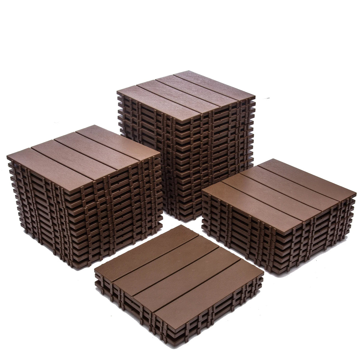 76 - Pack Plastic Interlocking Deck Tiles - 68.80 Sq.ft Outdoor Plastic Flooring Super Durable & Waterproof All - image 9