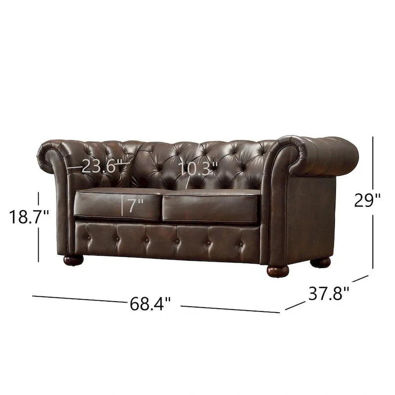 iNSPIRE Q Artisan Knightsbridge Tufted Chesterfield Loveseat - image 11