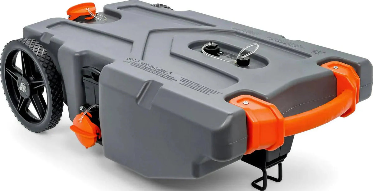 Heavy Duty 28 Gallon Portable RV Waste Holding Tank with Hose and Accessories Durable Leak Free and Odorless RV Tote Tank (39004) - image 1