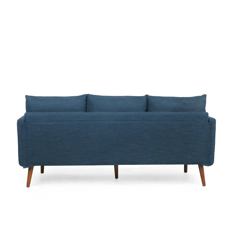 Contemporary 76.5-Inch 3-Seater Sofa with Birchwood Legs and Cushions - image 9