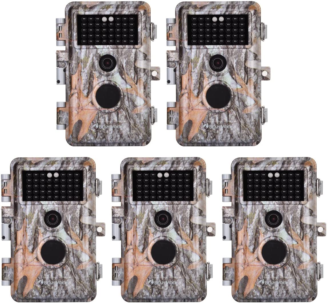 5-Pack Game & Deer Trail Cameras 16MP 1920x1080P Video Hunting Wildlife Cams Time Lapse with Night Vision - image 2