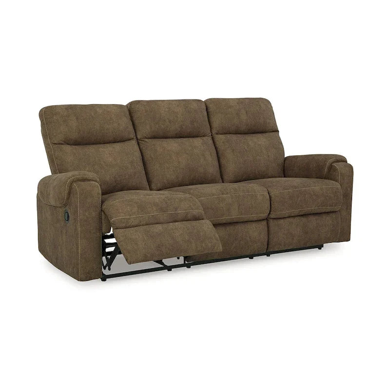 Signature Design by Ashley Edenwold Brown Reclining Sofa - Dimensions: 86" W x 40" D x 40" H - image 3