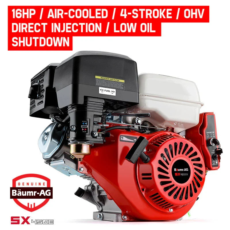 Baumr-AG 16HP Stationary Engine Petrol Direct Ignition OHV 4-Stroke Electric Recoil Start - image 2