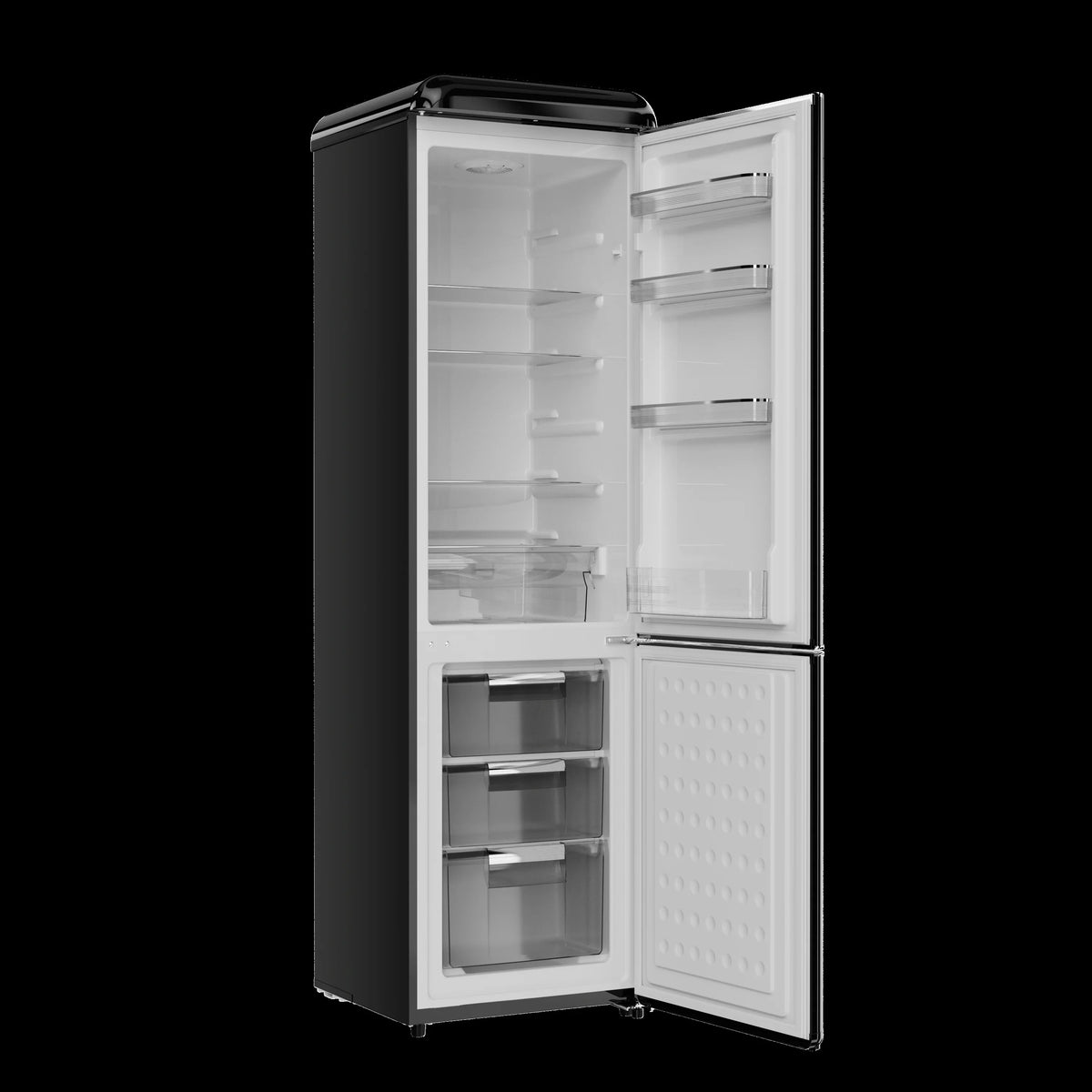 Frigidaire 9.0 Cu. Ft. Bottom Mount Retro Refrigerator, Black - image 5