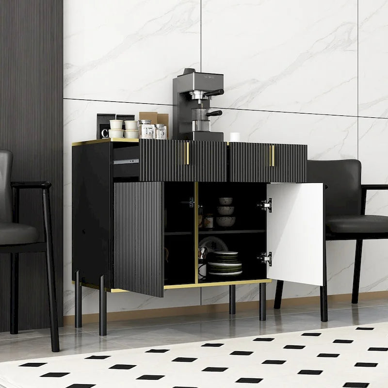 Pop-Up Door Sideboard Dresser Cabinet - Storage Console for TV - image 9