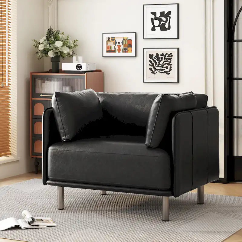 Christopher Knight Home Daphne Faux Leather Lounge Chair - image 6