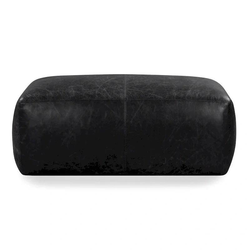 Poly & Bark Denver Leather Ottoman - Authentic Full Grain Italian Leather - image 41
