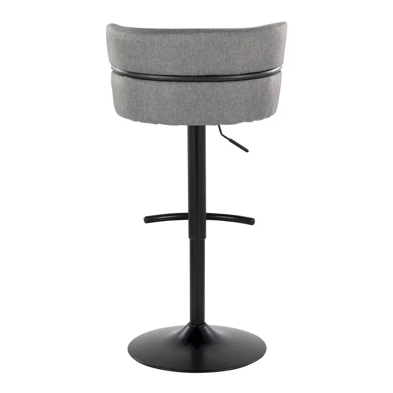 Set of 2 Silver Orchid Lena Adjustable Bar Stools with Rounded T Footrest - image 20