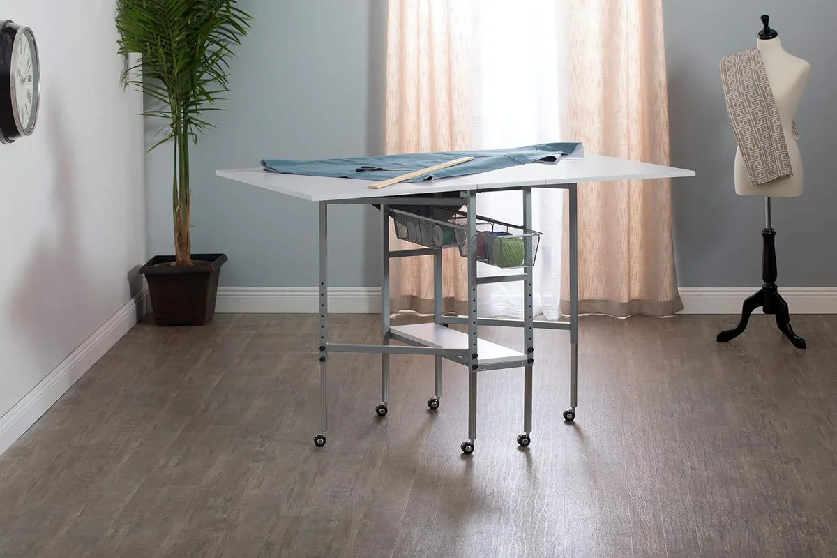 Sew Ready Hobby Cutting Table, 58.75"x36.5", White/Silver - image 6